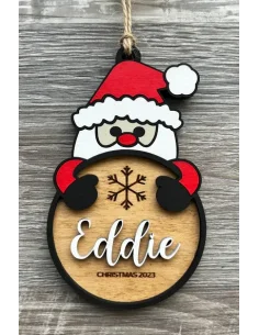 Vardinė kalėdinė eglutės dekoracija Kalėdų Senelis | Personalizuota