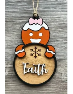 Vardinė kalėdinė eglutės dekoracija „Sausainiukė“ | Personalizuota