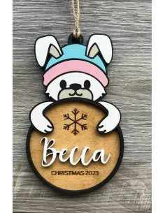 Kalėdine eglutės dekoracija - Zuikis